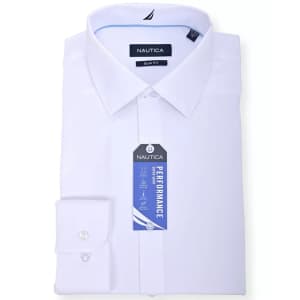 Nautica Men's Slim Fit Supershirt Dress Shirt for $18