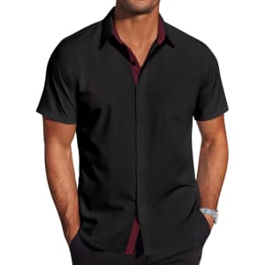 Coofandy Men's Wrinkle Free Dress Shirt for $14